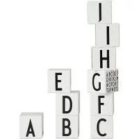Design Letters Träklossar - A-Z - Vit m. Alfabet - - One Size - Klossar