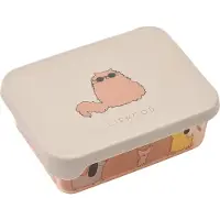 Liewood Snackbox - Ako - 350 ml - Katter Anka Hundar/Sandy - - One Size - Matlåda