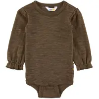Joha Body l/ä - Ull/Silke - Brun Mererad - - 100 - Body L/Ä
