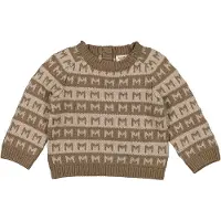MarMar Tröja - Bomull/Ull - Talmi - Terre Stripe - - 86 - Tröja