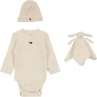 Konges Sløjd Gåvoset - Snuttefilt/Mössa/Body l/ä - Offwhite - Le - - 68 - Body L/Ä