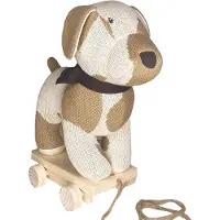 Smallstuff Dragleksak - Hund - 30x30 cm - Off White/Nature - - One Size - Dragleksak
