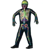 Smiffys Maskeradkläder - Glow In The Dark Skeleton - Multi - - 12-14 år (152-164) - Maskeradkläder