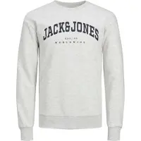 Jack & jones Sweatshirt - JjeCaleb - White Melange - - 8 år (128) - Sweatshirt