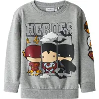 Name it Sweatshirt - NmmOsmus Batman - Grey Melange - - 2 år (92) - Sweatshirt