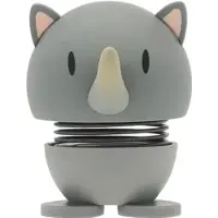 Hoptimist Soft Rhino - 7,6 cm - Grå - - One Size - Dekoration