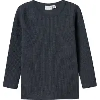 Name it Tröja - Ull - Rib - Noos - NmnWax - Ombre Blue - - 4 år (104) - Tröja