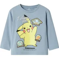 Name it Tröja - NmmJumbo - Pokémon - Dusty Blue - - 2 år (92) - Tröja