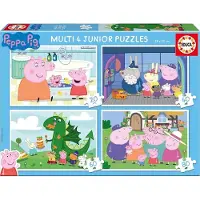 Educa Peppa Gris Multi 4 Junior 20-40-pussel 60-80 Bitar