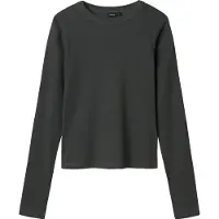 LMTD Tröja - Rib - Nej - NlfHinaja - Dark Grey Melange - - 11-12 år (146-152) - Tröja
