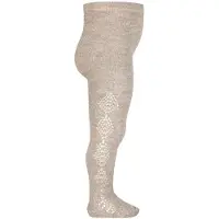 Condor Strumpbyxor m. Hålmönster - Ull/Akryl - Beige - - 2-3 år (92-98) - Strumpbyxor