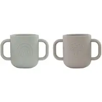 OYOY Kappu Koppar 2-pack /pale Mint - Barnmuggar Silikon Clay