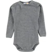 Joha Body - Ull - l/ä - Grå - - 70 - Body L/Ä