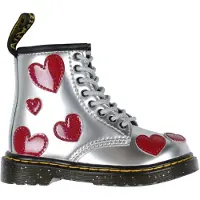 Dr. Martens Kängor - 1460 T - Silver Metallic+Klarröd/Packfärgad - - 23 - Kängor