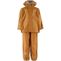 CeLaVi Regnkläder m. Hängslen - PU - Havtorn Brown - - 80 - Regnkläder