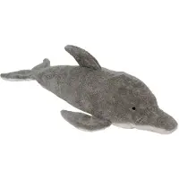 Senger Naturwelt Värmekudde - Stor - 66 cm - Delfin - Grå/Vit - - One Size - Gosedjur