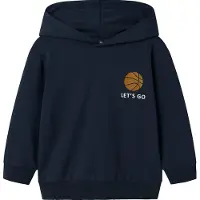 Name it Hoodie - NmmKelvin - Marinblå Kavaj m. Tryck - - 6 år (116) - Hoodie