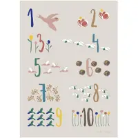 Sebra Affisch - Singing Birds - - One Size - Affisch