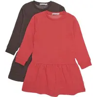 Minymo Sweat klänningar - 2-pack - Tomatpuré - - 2 år (92) - Klänning