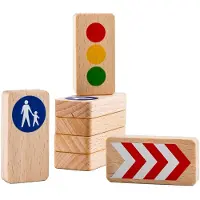 Waytoplay Träleksaker - Trafikljus &amp; Trafikskyltar - - One Size - Leksaker