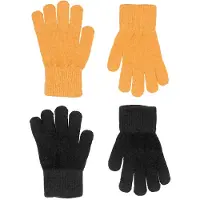 CeLaVi Handskar - Ull/Nylon - 2-pack - Mineral Yellow/Svart - - 1-2 år (80-92) - Handskar