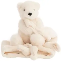 Naturezoo Snuttefilt - Isbjörn - 35x35 cm - Krämig White - - One Size - Snuttefilt