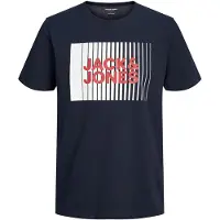 Jack & Jones T-shirt - Noos - JjeCorp - Marinblå Kavaj m. Tryck - - 8 år (128) - T-shirt