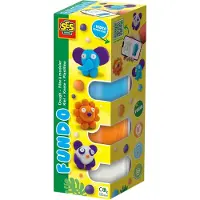 SES Creative Leklera - 3x90gr/1x40g - FunDo Wild Animals - - One Size - Leklera