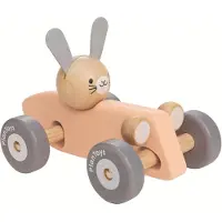 PlanToys Racerbil - 17 cm - Trä - Kanin - - One Size - Bil