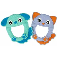 Playgro Bitringar - 2-pack - Hund &amp; Kat - - One Size - Bitring