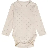 Hummel Body l/ä - HmlMini Bee - Vitgrå m. Logo - - 74 - Body L/Ä