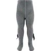 Condor Strumpbyxor m. Velour rosett - Gråmelerad - - 7-8 år (122-128) - Strumpbyxor