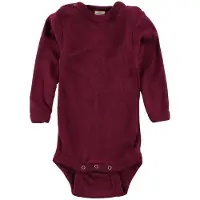 Engel Body l/ä - Ull/Silke - Plommonlila - - 98/104 - Body L/Ä
