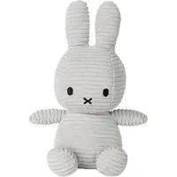 Bon Ton Toys Gosedjur - 23 cm - Miffy Corduroy - Soft Grey - - One Size - Gosedjur