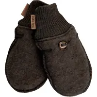Mikk-Line Vantar - Ull - Noos - Dark Brown Melange - - 74/80 - Vantar