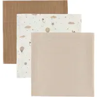 Cam Cam Muslinfiltar - 70x70 cm - 3-pack - Dreamland/Camel/Light - - One Size - Muslinfilt