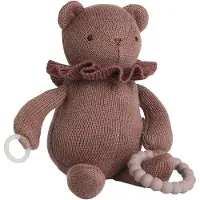 Smallstuff Aktivitetsmjukisdjur - Stickad - 17 cm - Dark Rose - - One Size - Gosedjur