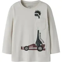 Name it Tröja - NmmVilian - Pimpsten Stone/Dino Racers - - 6 år (116) - Tröja