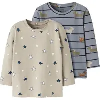 Name it Tröja - 2-pack - NbmVacion - Tradewinds/Island Fossil - - 56 - Tröja