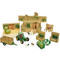 Britains Leksaksset - 43257 - John Deere - 20 Delar - Farm In A - - One Size - Bil