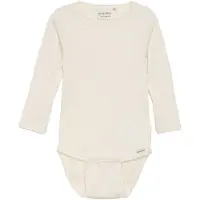Minymo Body l/ä - Rib - Fröpärla - - 62 - Body L/Ä