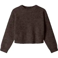 Name it Tröja - Stickad - NkfHolly - Boxig - Seal Brown - - 6 år (116) - Tröja