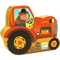 Djeco Pussel - 16 Delar - Den Tractor - - One Size - Pussel