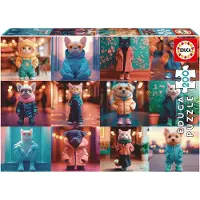 Educa Pussel - 200 Delar - Mode Animals - - One Size - Pussel