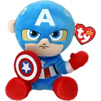 TY Gosedjur - Beanie Bebisar - 18 cm - Marvel Captain America - - One Size - Gosedjur