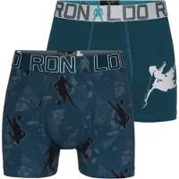 JBS - CR7 Boxershorts - 2-pack - Blå m. Tryck - - 7-9 år (122-134) - Boxershorts