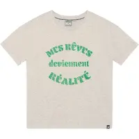 Indian blue jeans T-shirt - Vid passform - Light Sand Melerad m. - - 14 år (164) - T-shirt
