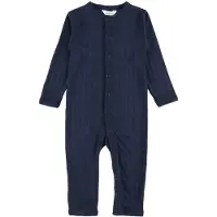 Joha Onesie - Ull/Silke - Marinblå - - 50 - Onesie