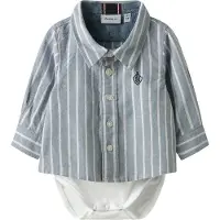 Name it Skjortbody l/ä - NbmRekid - Flint Stone/Tunn Stripe - B - - 50 - Body L/Ä