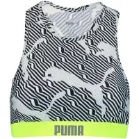 Puma Bikini Topp - Svart/Neonblå - - S - Small - Bikini